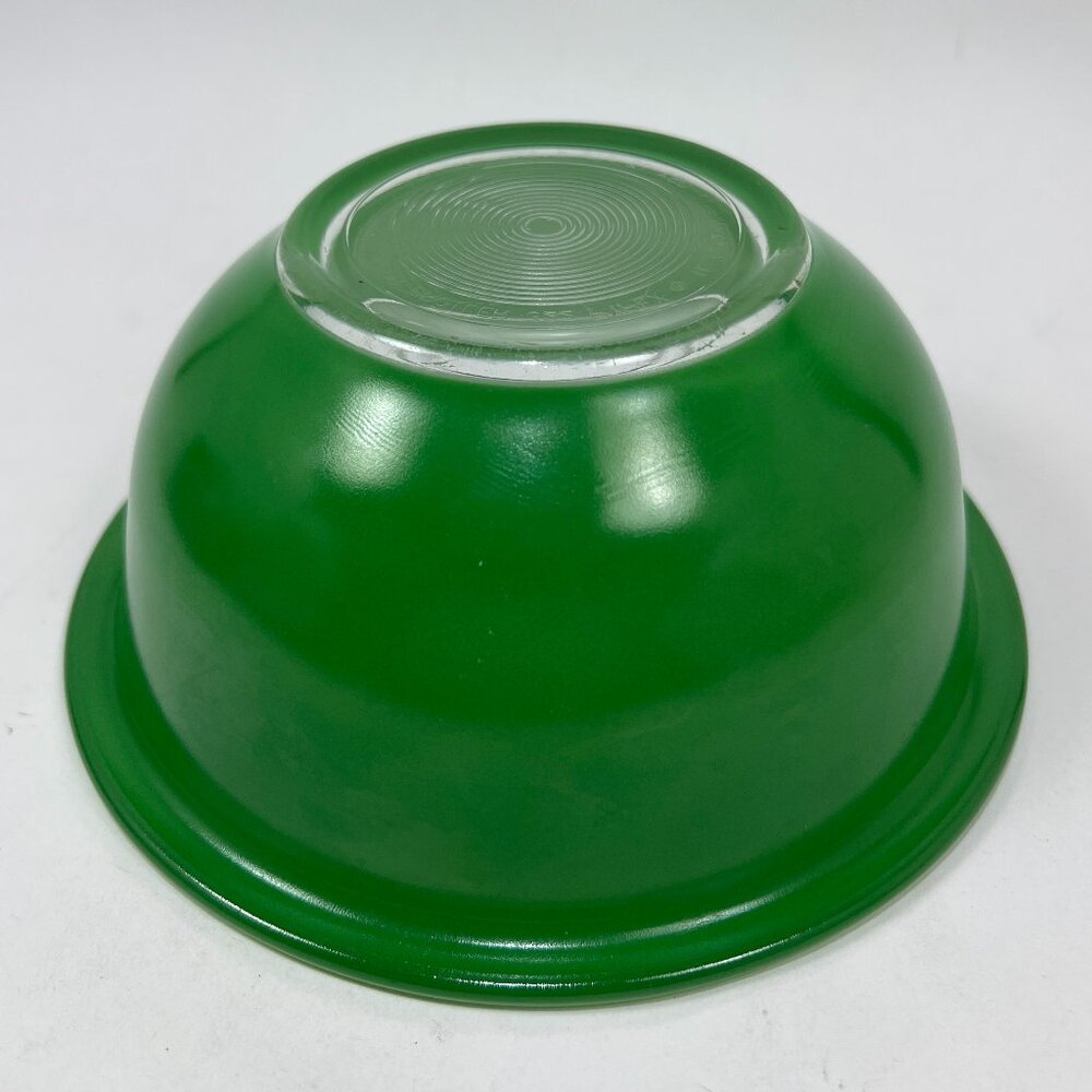 Vtg Pyrex 322 1 L Corning NY Glass Green Clear Bottom Mixing Nesting Bowl 80s - Picture 5 of 16